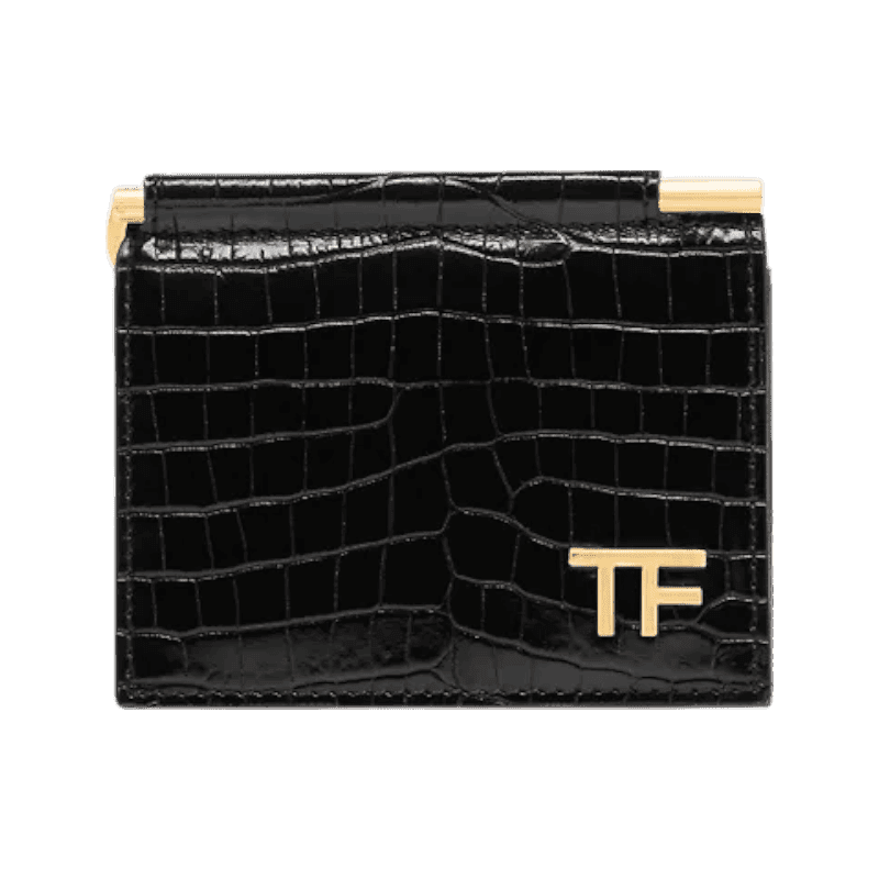 톰포드 T 라인 프린티드 앨리게이터 머니클립 