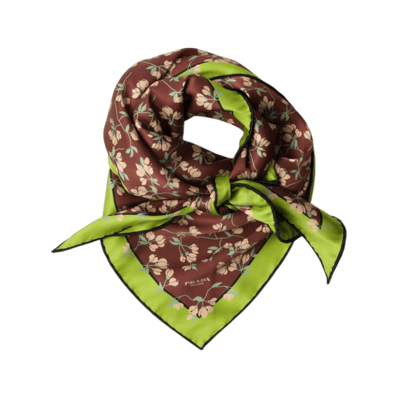프라다 프린트 실크 트윌 스카프 1FF046_2HKP_F0192