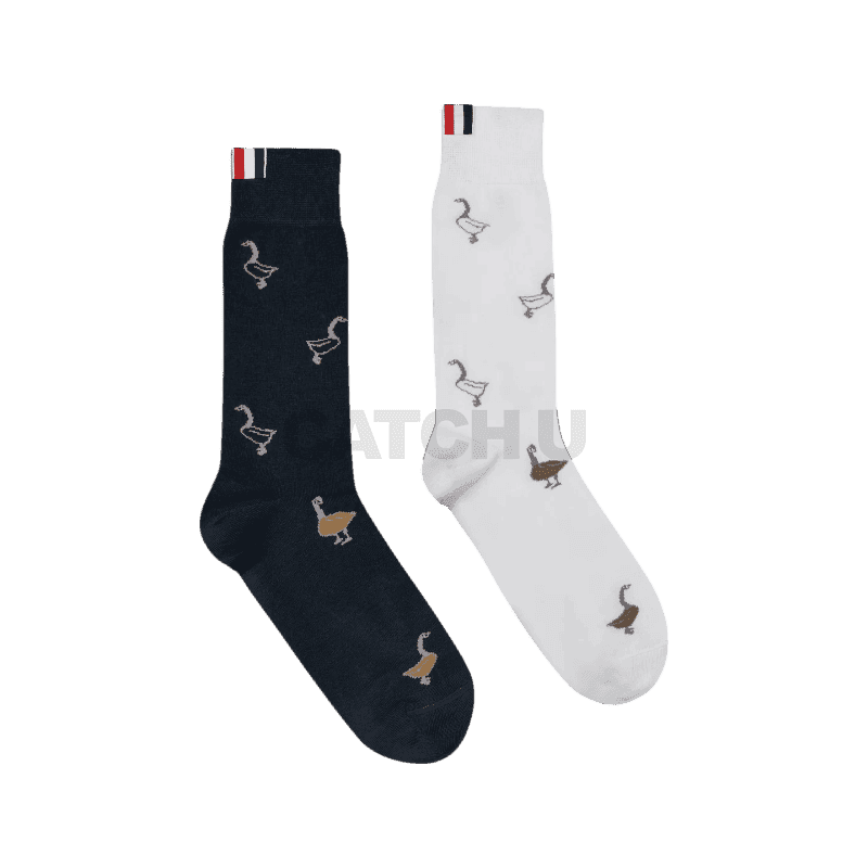 톰브라운 펀믹스 기스 자카드 미드카프 삭스 네이비화이트 MAS207F-Y3012-979