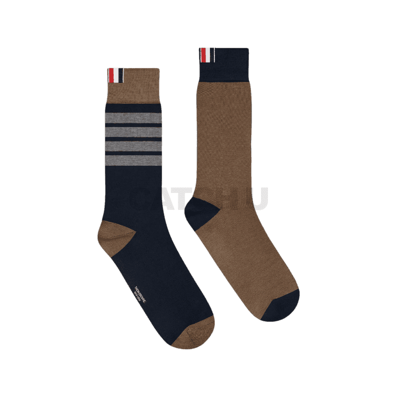 톰브라운 펀믹스 4바 미드카프 삭스 네이비그레이브라운 MAS023F-01690-978