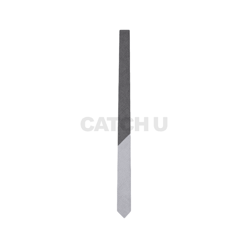 톰브라운 토널 유니버시티 스트라이프 리넨 코튼 타이 미디엄 그레이 MNL039C-F0940-035