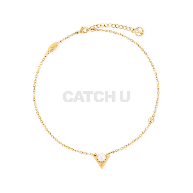 루이비통 V 포 비통 펄 앤드 메탈 목걸이 M02374