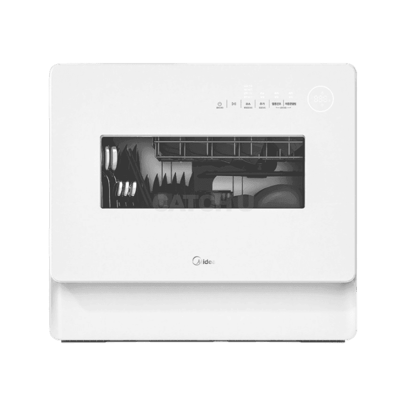 마이디어 자동문열림 UV 램프 식기세척기 6인용, 화이트, MDWMT0601W-WINE-KR,