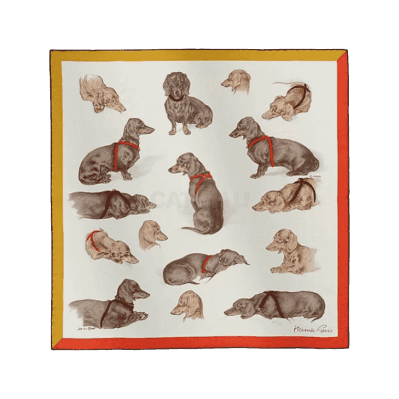 에르메스 Les Bassets 스카프 45 H891244S 04