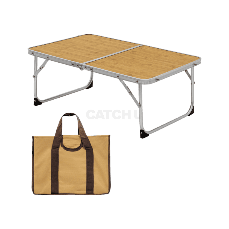 로티 휴대용 원액션 접이식 피크닉 경량 좌식 미니 캠핑 테이블 우드