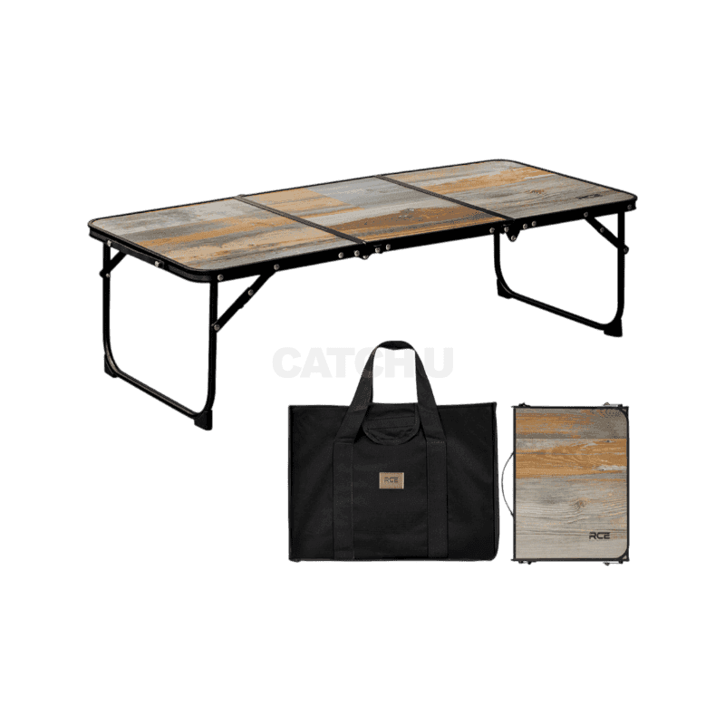 로티 캠핑 테이블 원액션 접이식 미니 피크닉 경량 좌식 휴대용 다크우드