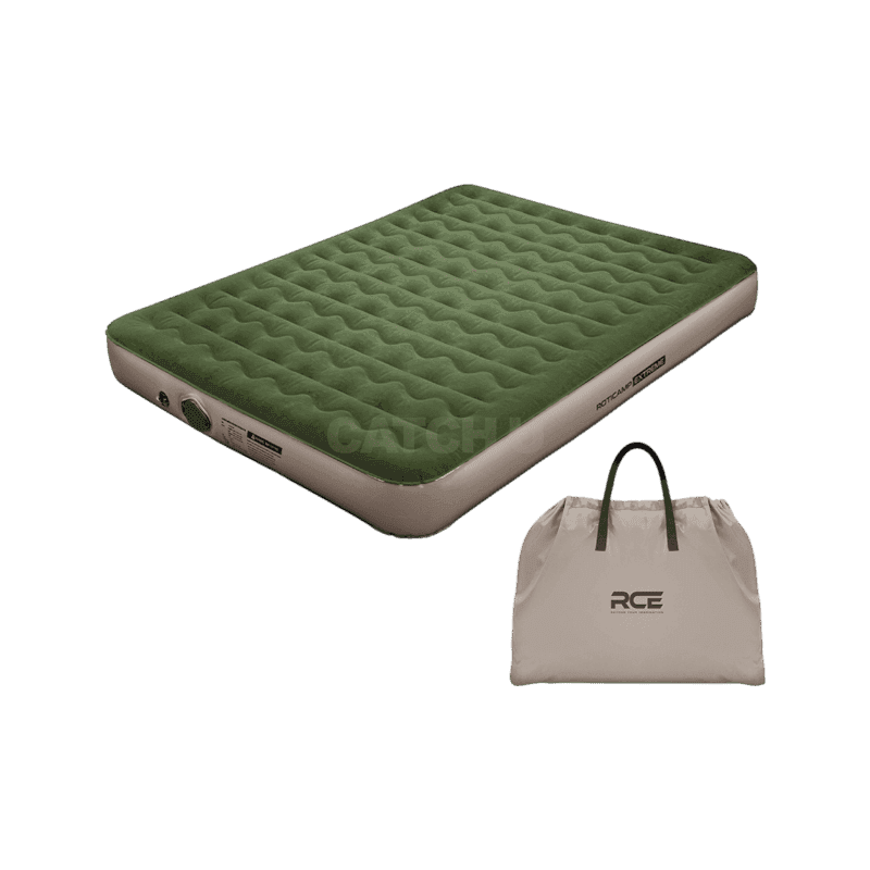 로티 에어 매트 자충 캠핑 침대 매트리스 텐트 휴대용 퀸, 22cm, 카키