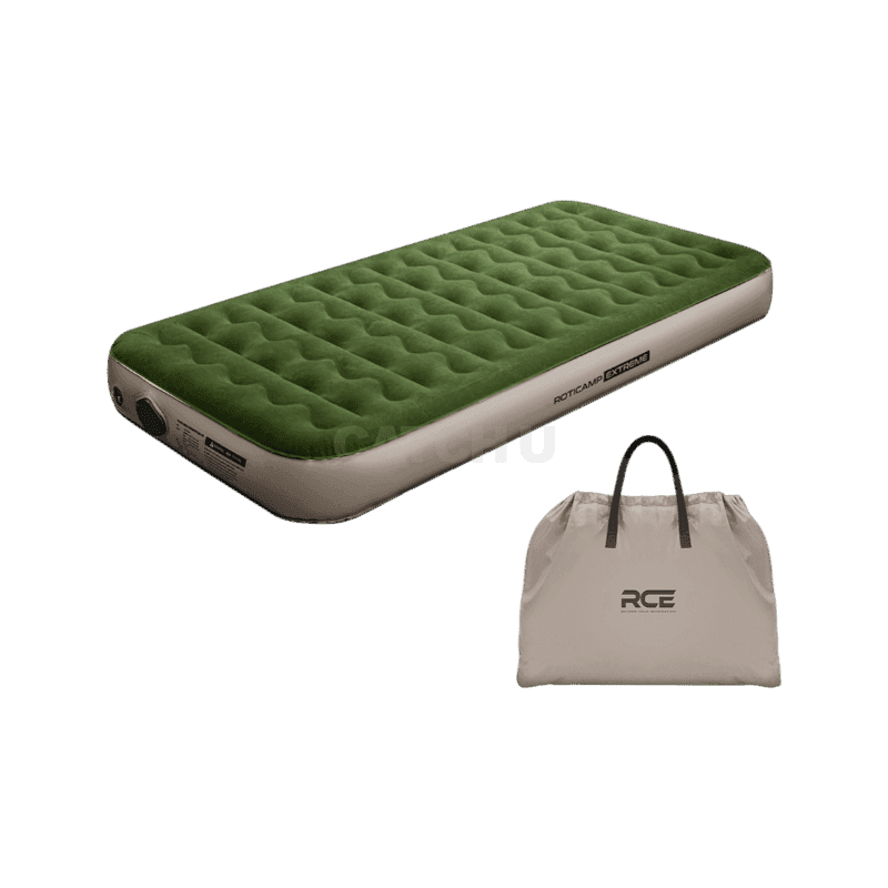 로티 에어 매트 자충 캠핑 침대 매트리스 텐트 휴대용 싱글, 22cm, 카키