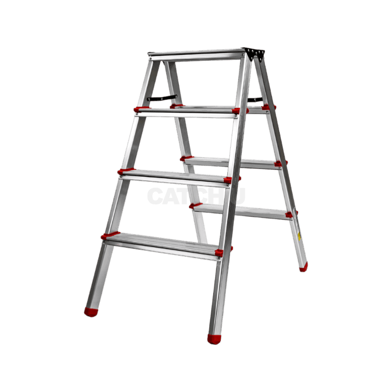 로티 사다리 접이식 가정용 4단 작업 광폭 발판 알루미늄 사다리