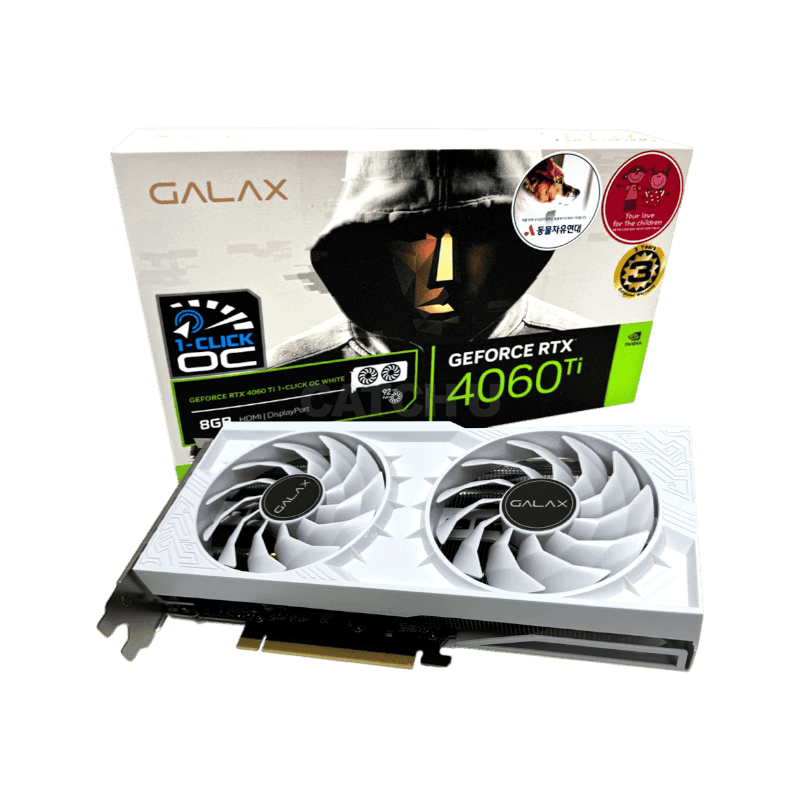갤럭시 GALAX 지포스 RTX 4060 Ti WHITE OC D6 8GB