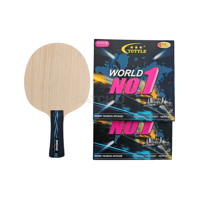 도닉 탁구라켓 페르손 파워플레이 세트1번 월드원 러버부착 FL