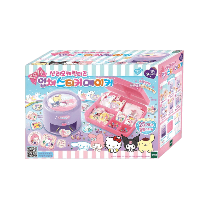 산리오 위드림 산리오 캐릭터즈 블링블링 입체스티커 메이커, 혼합색상, 1개