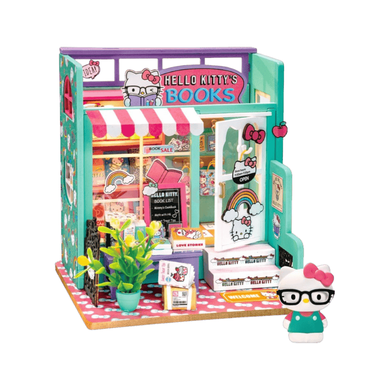 산리오 핸즈크라프트 헬로키티 산리오 DIY 미니어처 하우스 키티의 서점, 1개