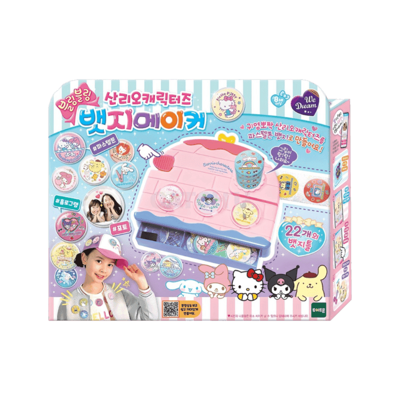 산리오 위드림 산리오캐릭터즈 뱃지메이커, 혼합색상, 1개