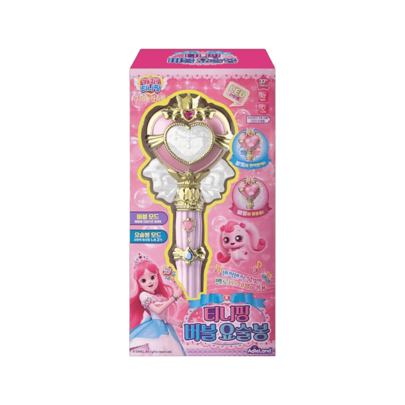 캐치티니핑 애들랜드 티니핑 버블 요술봉 비누방울, 1개, 핑크