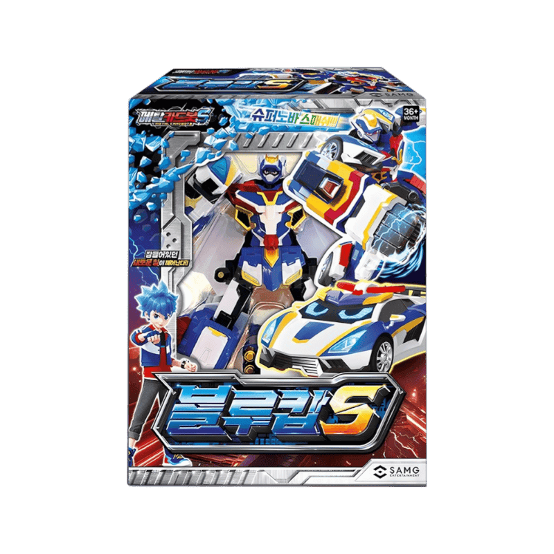 미니특공대 메탈카드봇 S 블루캅S, 혼합색상, 1개