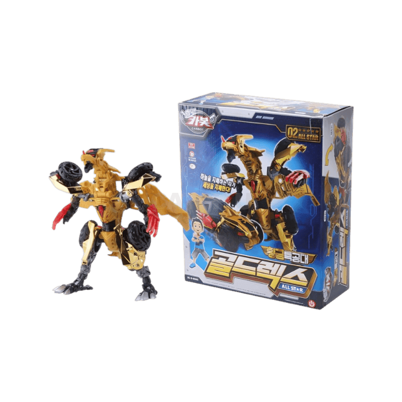 미니특공대 초이락 헬로카봇 골드렉스 올스타 장난감, 혼합색상, 1개