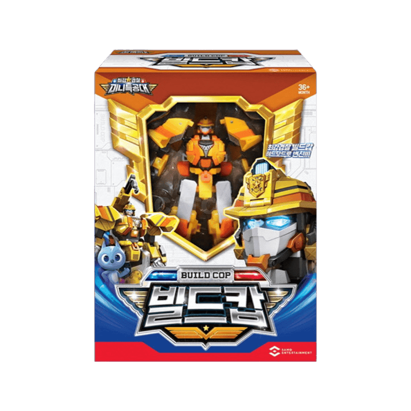 미니특공대 최강경찰 빌드캅 로봇장난감, 혼합색상, 1개