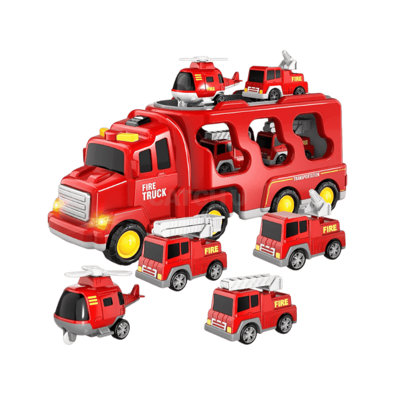 타요 릴라코 소방차 장난감 미니자동차, 소방차 트럭 트레일러, 1개