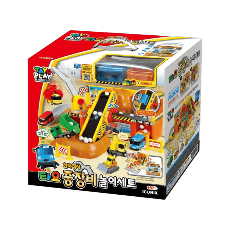 타요 천하장사 중장비 놀이세트, 혼합색상, 1세트