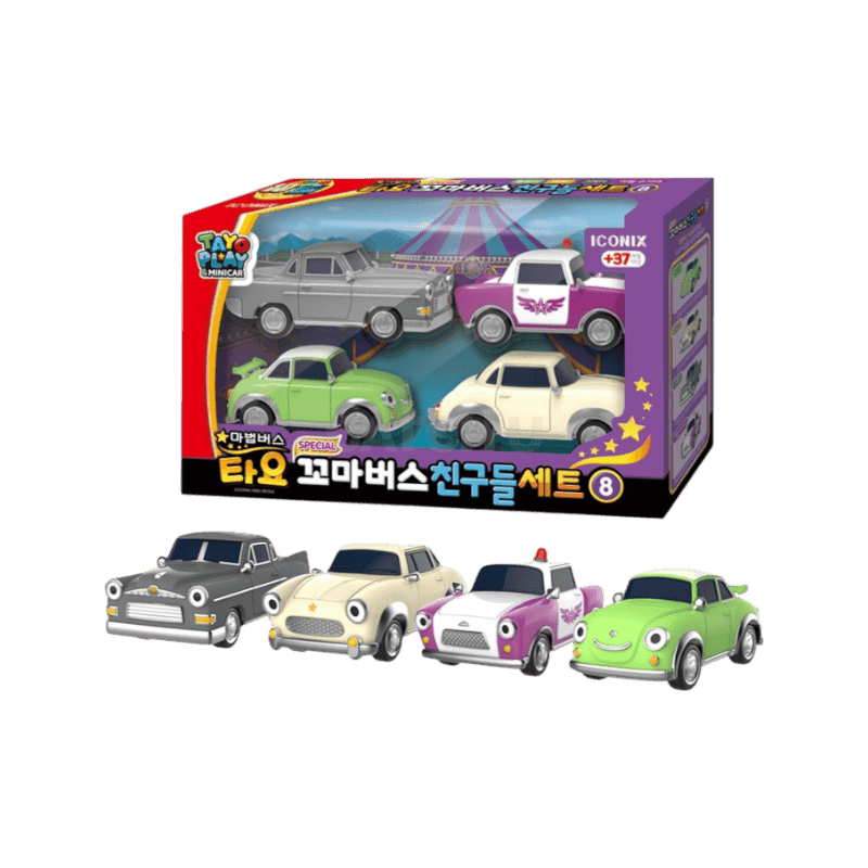 타요 스페셜 꼬마버스 친구들 세트8, 멜로디 + 버드 + 그레이 + 마법 수사대, 1세트