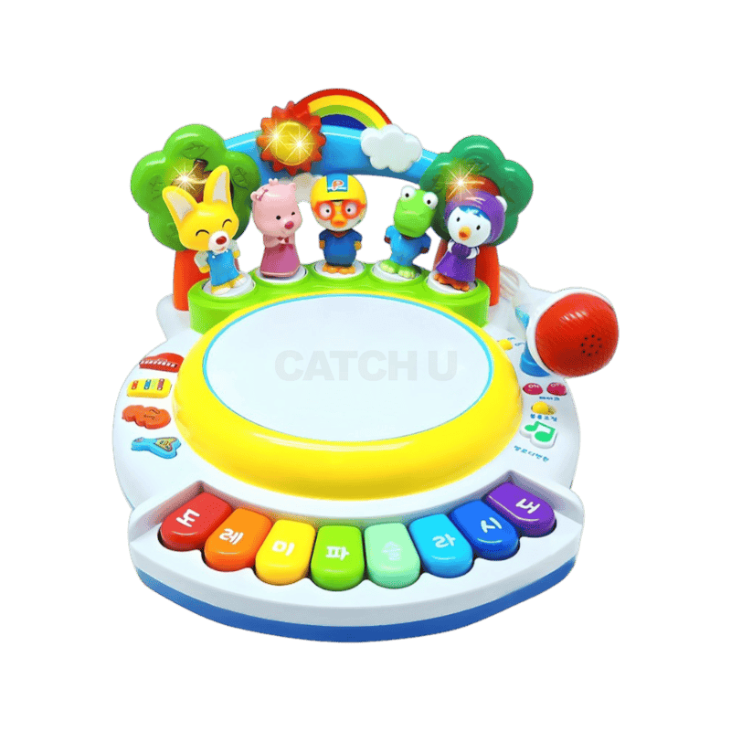 뽀로로 빙글빙글 춤추는 노래방 완구, 혼합 색상, 1개