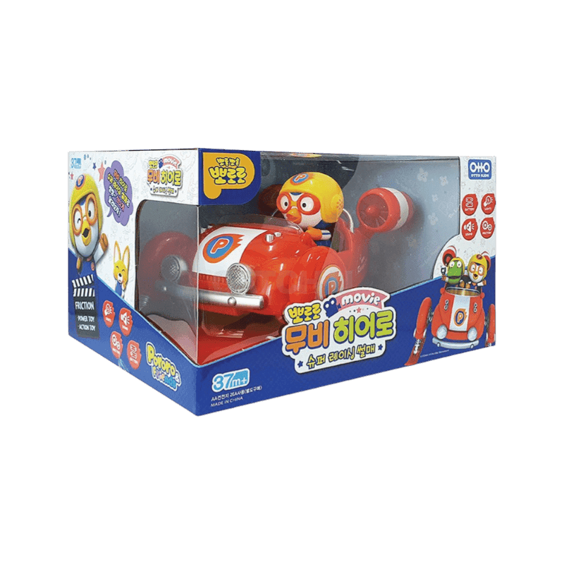뽀로로 무비히어로 슈퍼레이싱 썰매 자동차 작동완구, 혼합색상, 1개