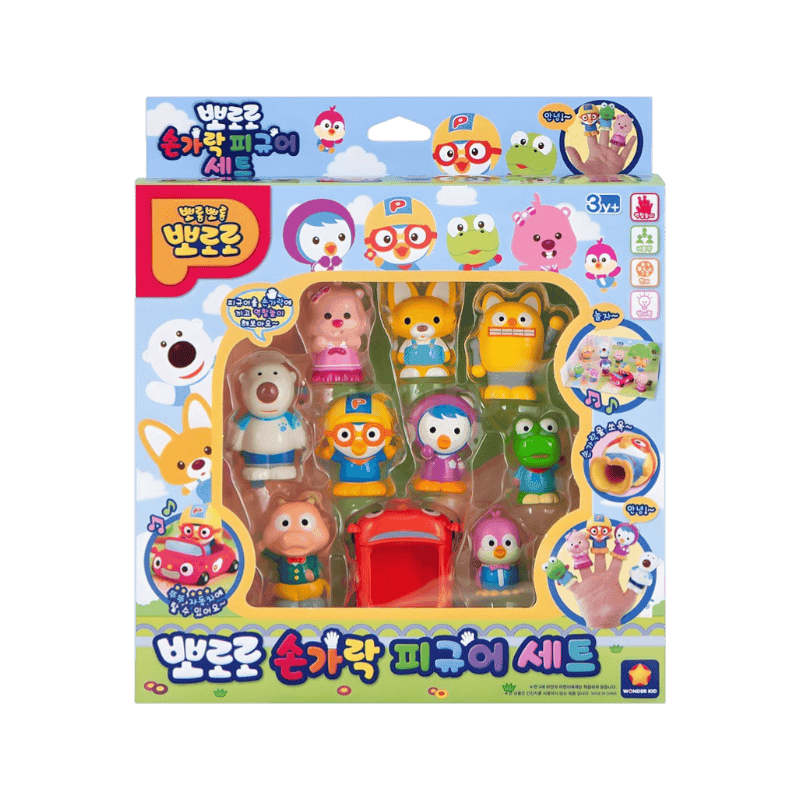 뽀로로 손가락 피규어 역할놀이 세트, 혼합색상, 1개