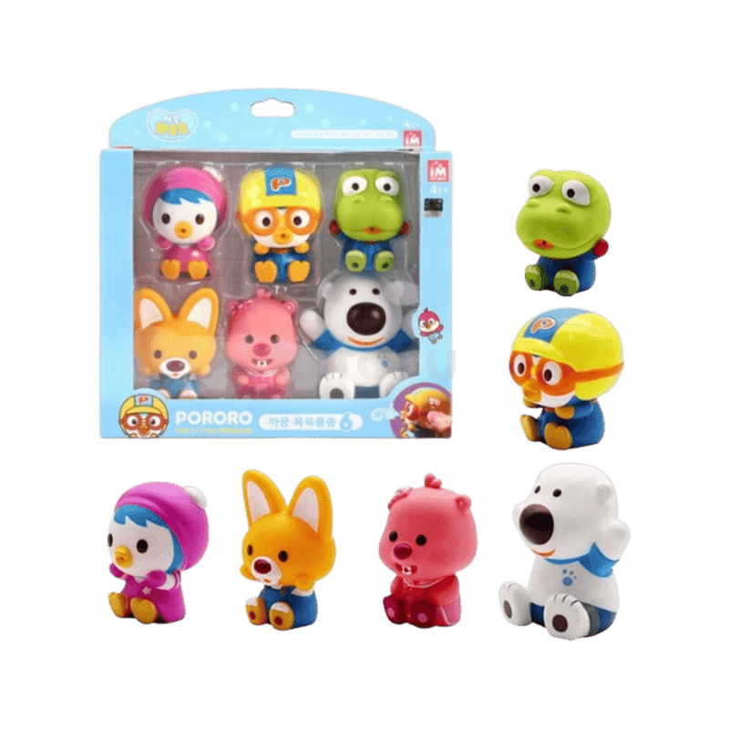 뽀로로 목욕물총 6종 세트, 혼합 색상, 1개