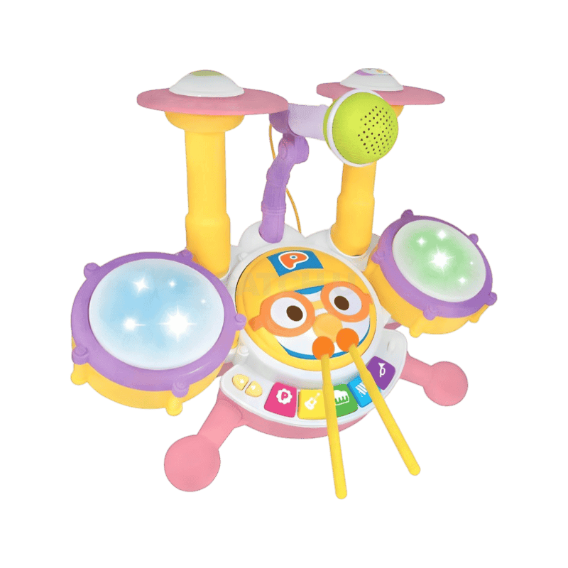 뽀로로 지나월드 노래하는 미니드럼 완구, 혼합색상, 1개