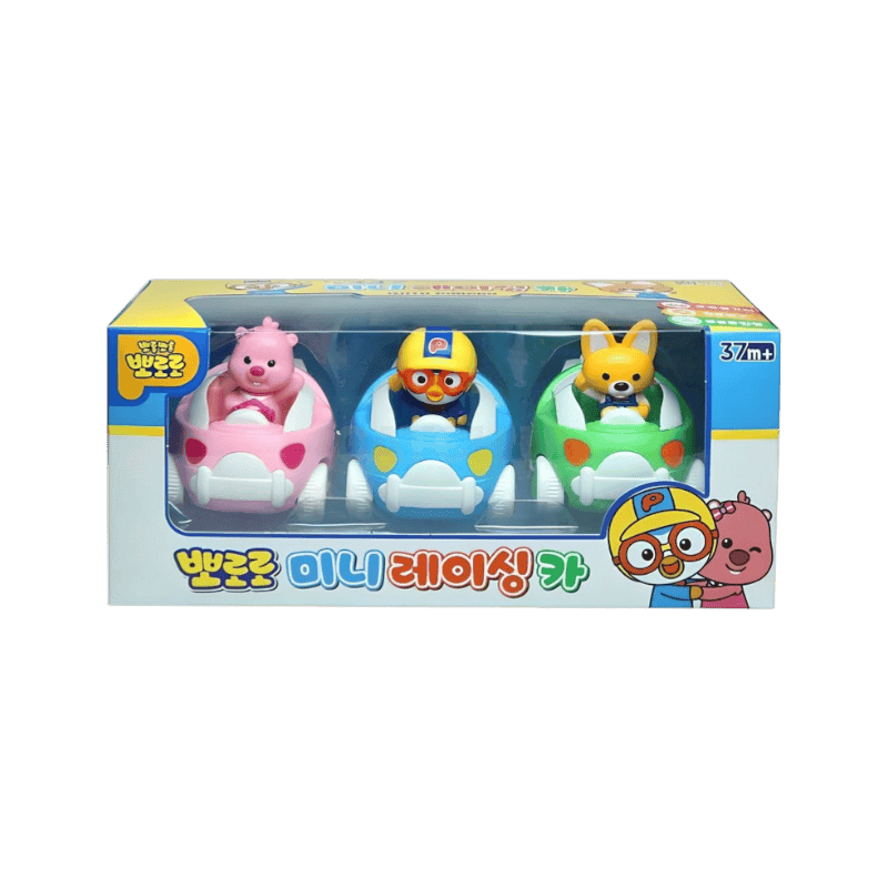 뽀로로 미니 레이싱카 3종 세트, 루피 + 뽀로로 + 에디, 1세트