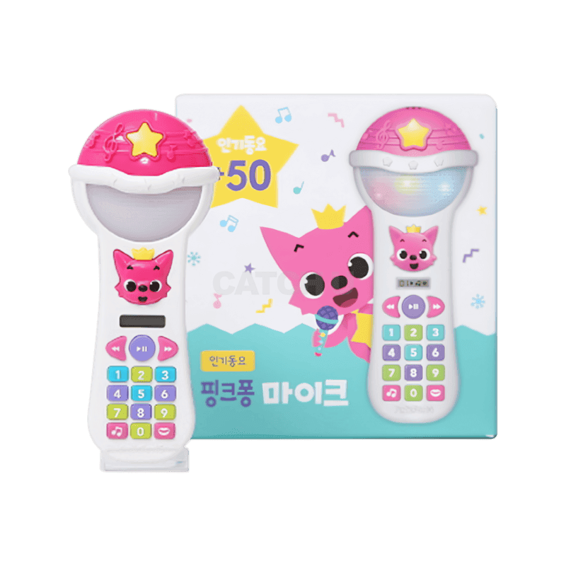 핑크퐁 마이크 완구 인기동요, 혼합색상, 1개