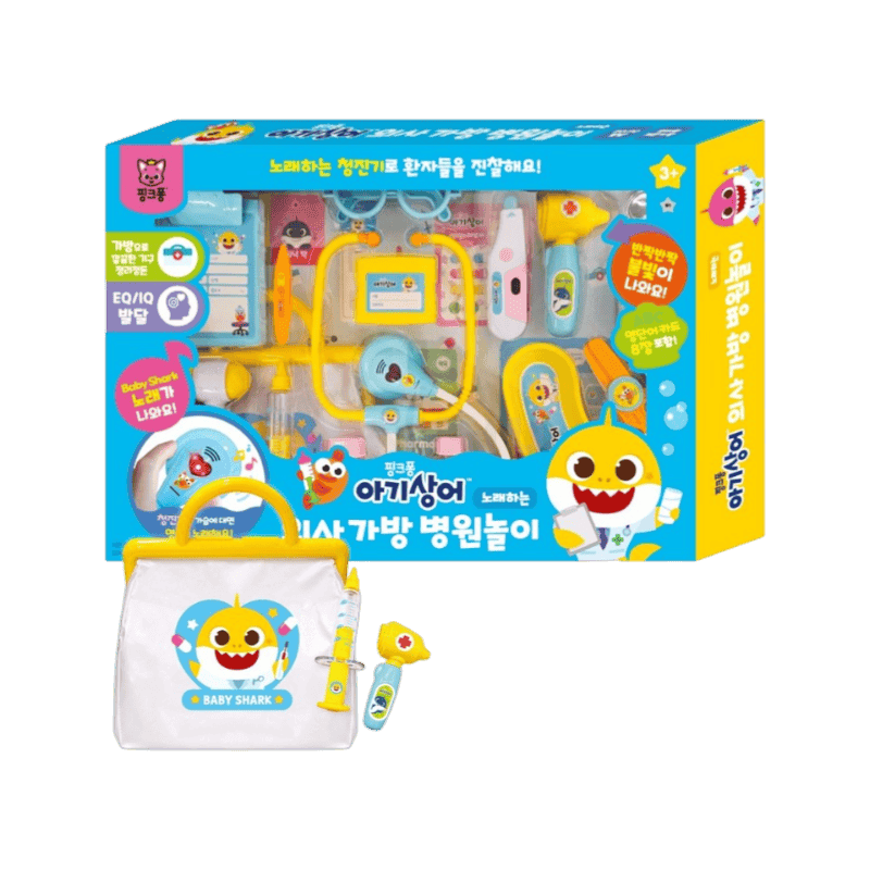 핑크퐁 지나월드웍스 핑크퐁 아기상어 의사가방 병원놀이, 혼합색상, 1개