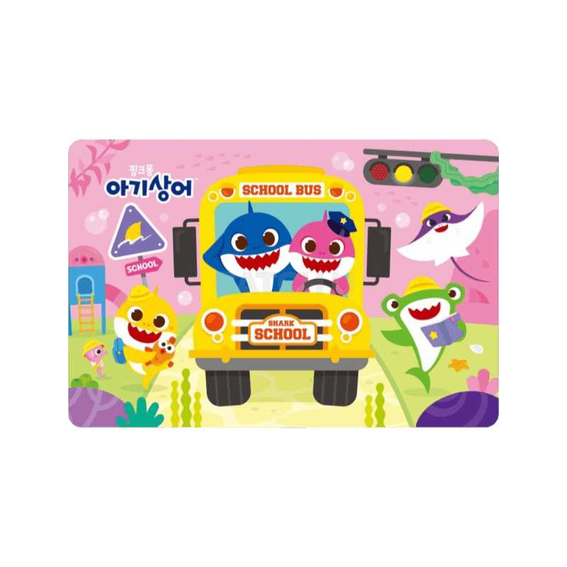 핑크퐁 유니콘 핑크퐁 아기상어 SCHOOL BUS 판퍼즐, 77피스, 1개