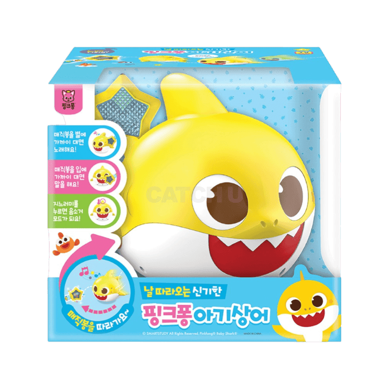 핑크퐁 날따라오는 아기상어 로봇애완동물, 혼합색상, 1개