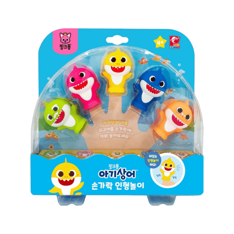 핑크퐁 아기상어 손가락 인형 목욕놀이완구, 노랑외, 1개