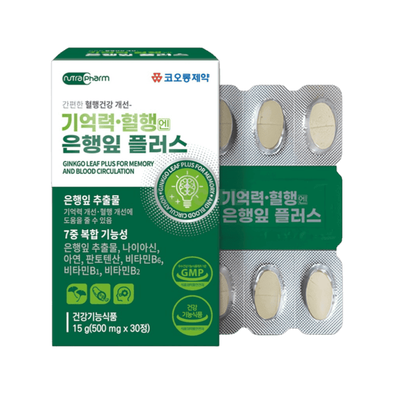 코오롱제약 기억력 혈행엔 은행잎 플러스, 30정, 1개