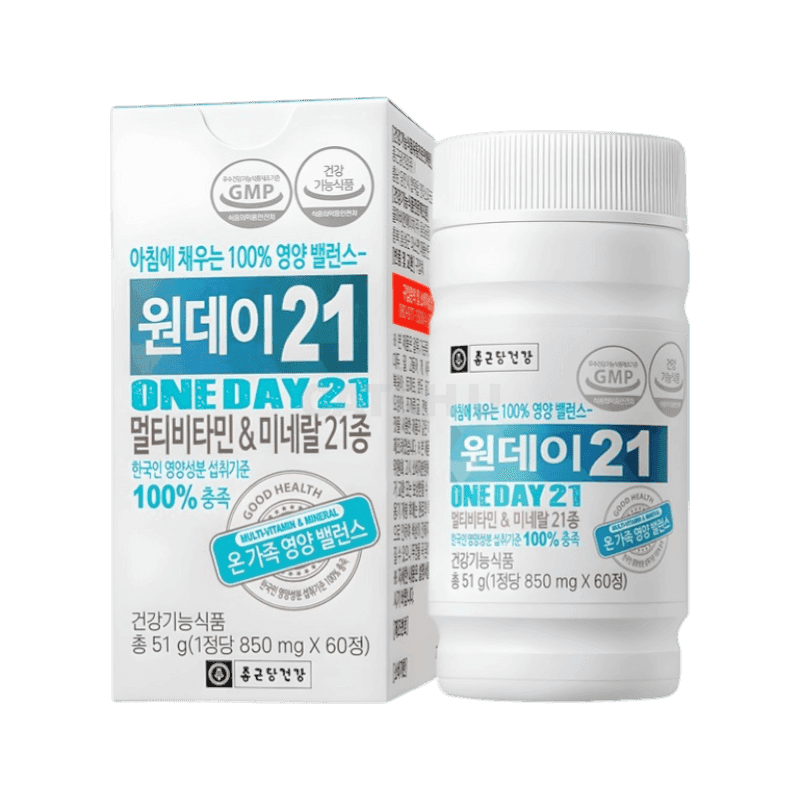 종근당건강 원데이21 멀티비타민 & 미네랄21종, 60정, 1개