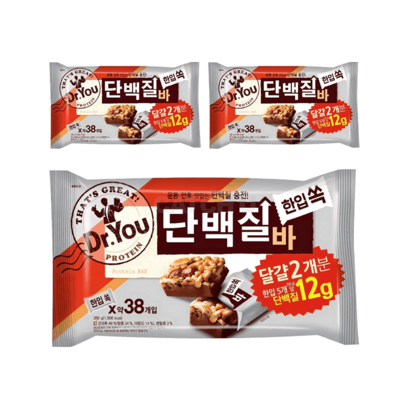 닥터유 단백질바, 380g, 3개