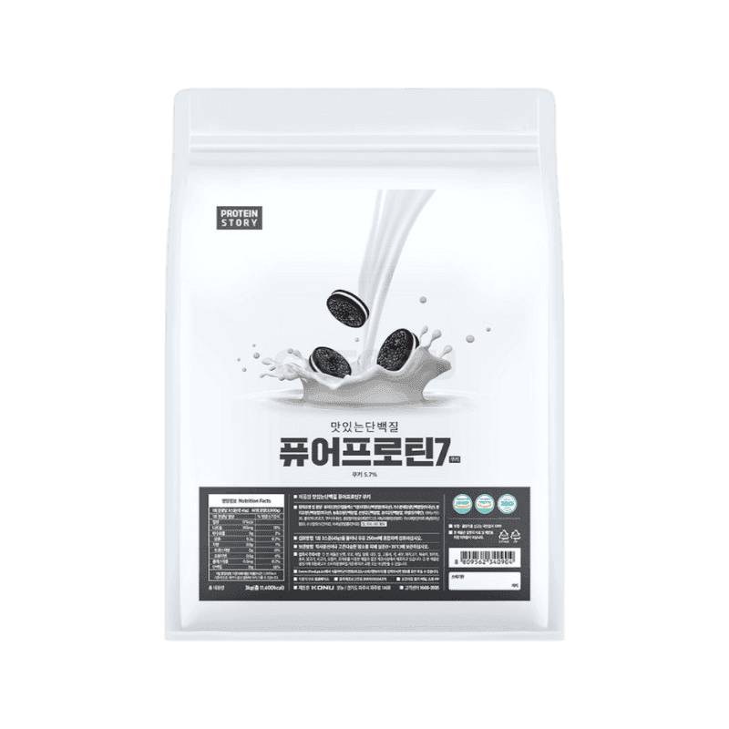 프로틴스토리 맛있는 단백질 퓨어프로틴7, 3kg, 퓨어프로틴7 맛있는 유청 단백질보충제 3kg 쿠키맛, 1개