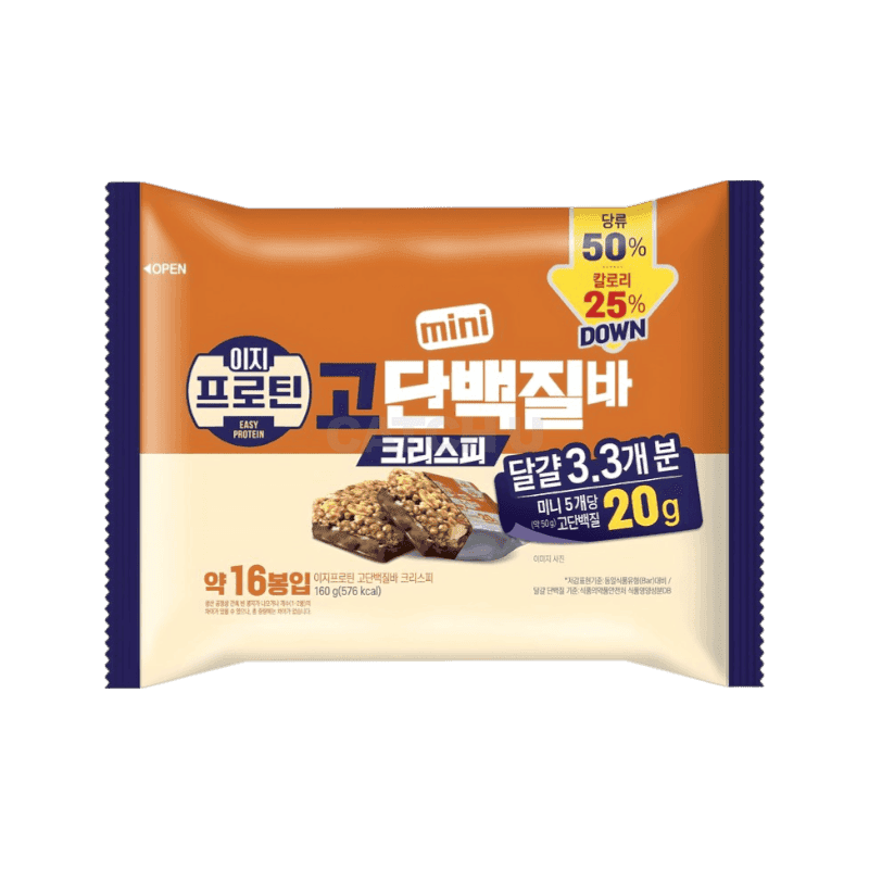 롯데 이지프로틴 크리스피 미니 고단백질바, 160g, 1개