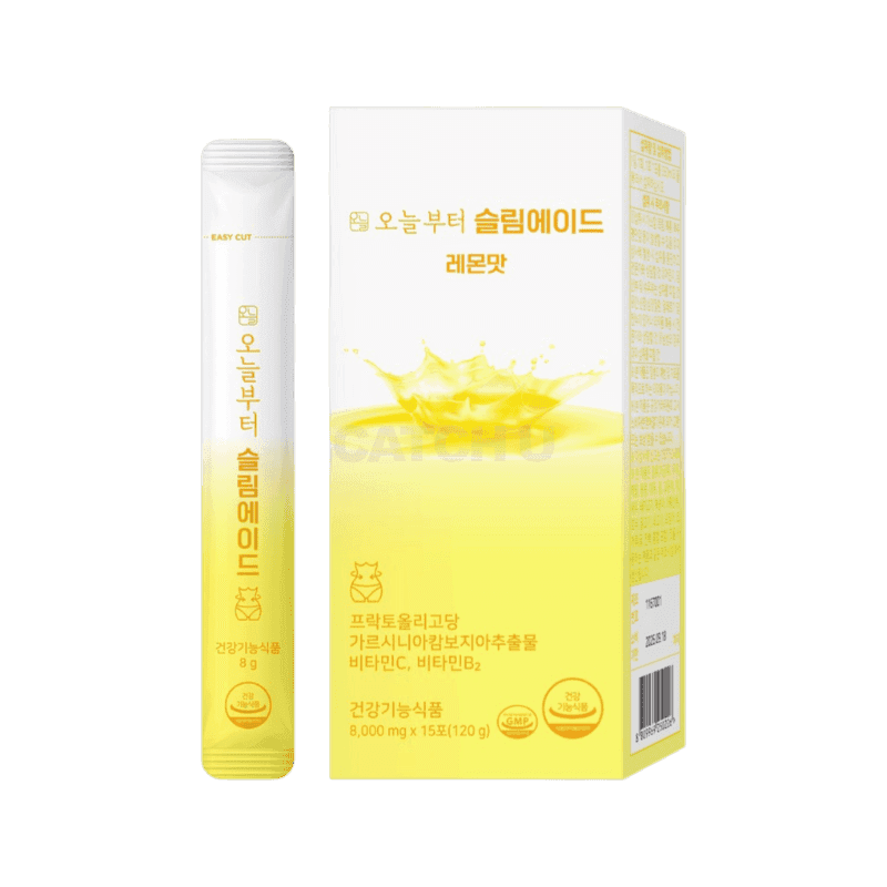 오늘부터 슬림에이드 레몬맛 레몬즙분말 다이어트음료 가르시니아 프락토올리고당 비타민C 수분충전 에너지충전, 1개, 120g