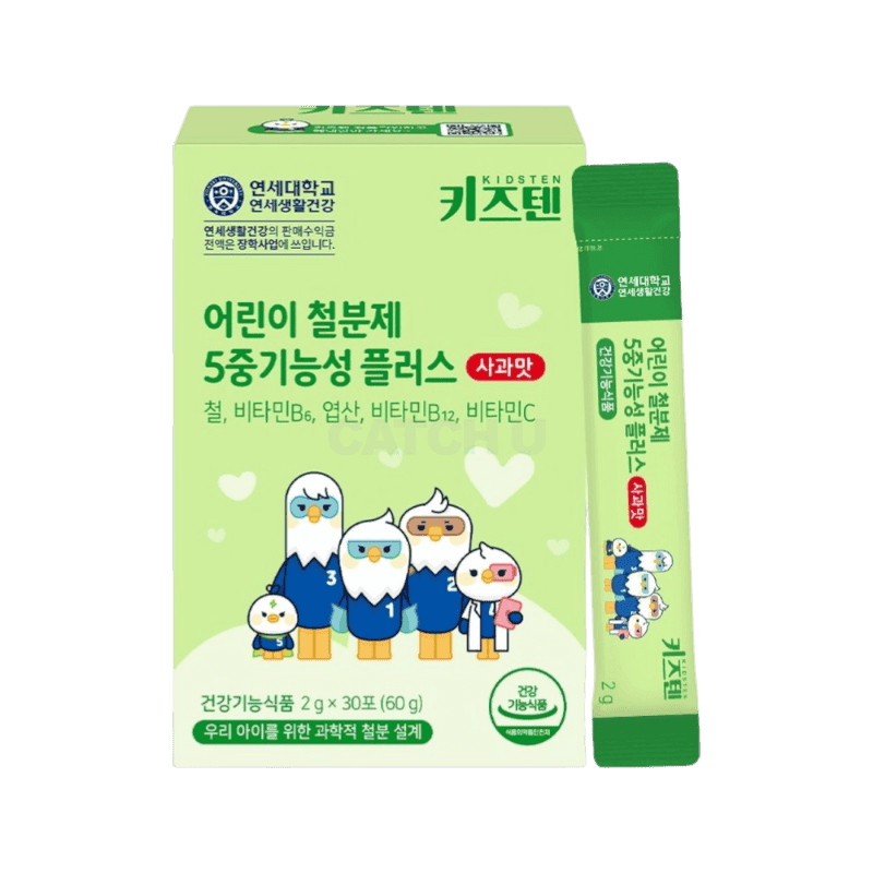 키즈텐 어린이 5중기능성 플러스 철분제 사과맛, 60g, 1개