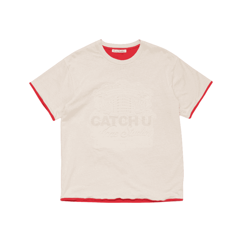 아크네스튜디오 엠보싱 로고 티셔츠 AL0477-AMB