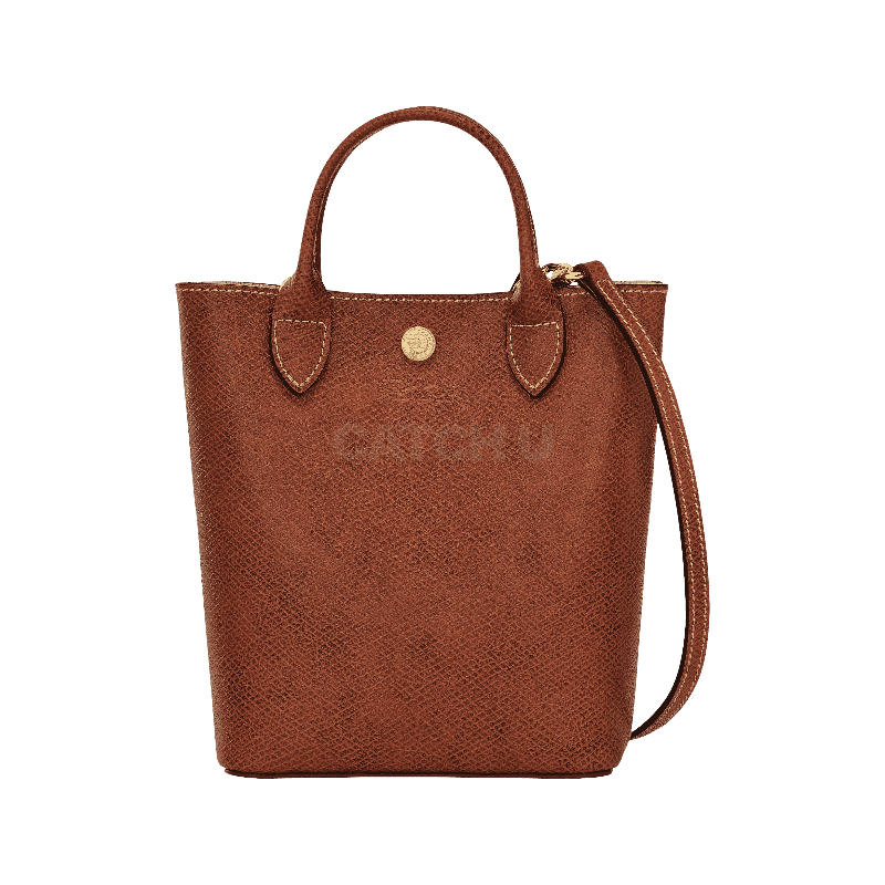 롱샴 에퓌르 XS 쇼핑백 브라운 - 가죽 10269HYZ035