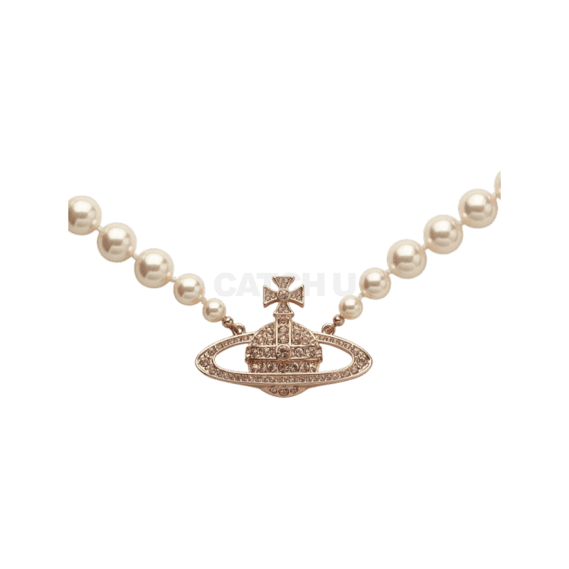 비비안웨스트우드 원 로우 펄 바스 릴리프 초커 목걸이 VPSCJW0004