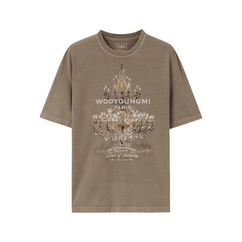 우영미 베이지 샹들리에 그래픽 티셔츠 W253TS22790E 44, 46, 48, 50, 52