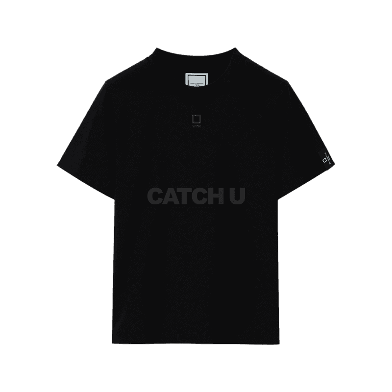 우영미 블랙 슬림핏 로고 티셔츠 W253TS14715B 44, 46, 48, 50, 52