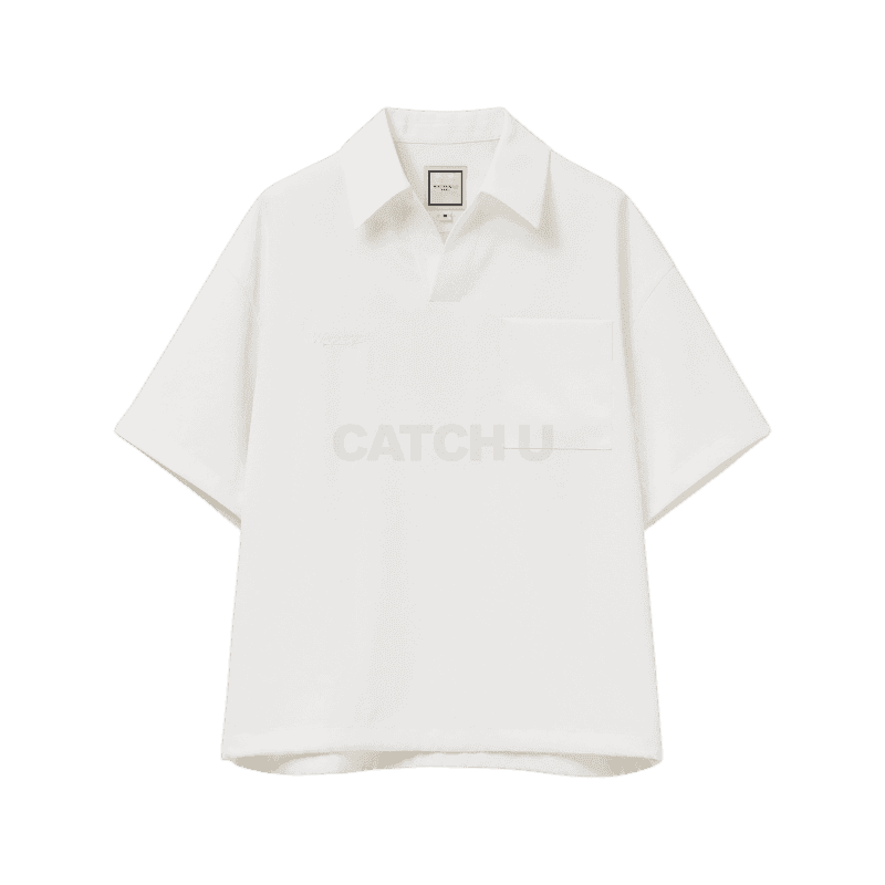 우영미 화이트 오픈 폴로 티셔츠 W251TS12949W 46, 48, 50, 52