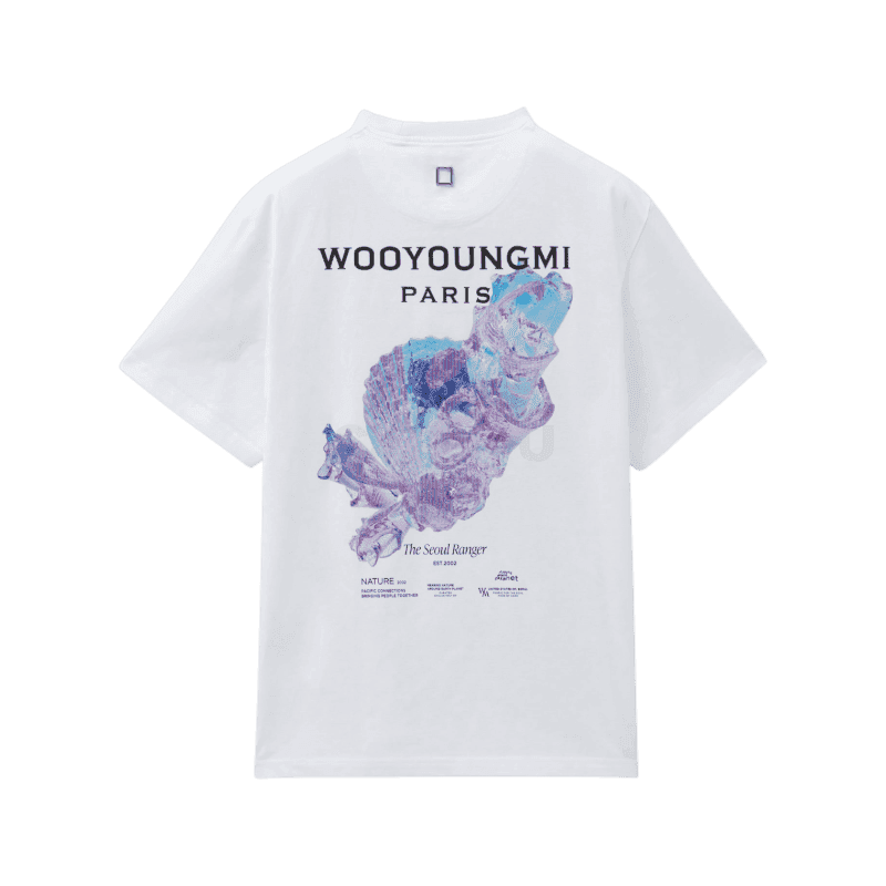 우영미 화이트 3D 코랄 백로고 티셔츠 W251TS05701W 44, 46, 48, 50, 52, 54